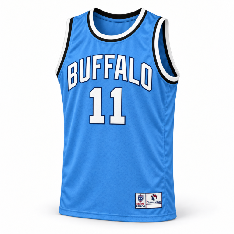 The Buffalo Braves light blue basketball jersey, 1973